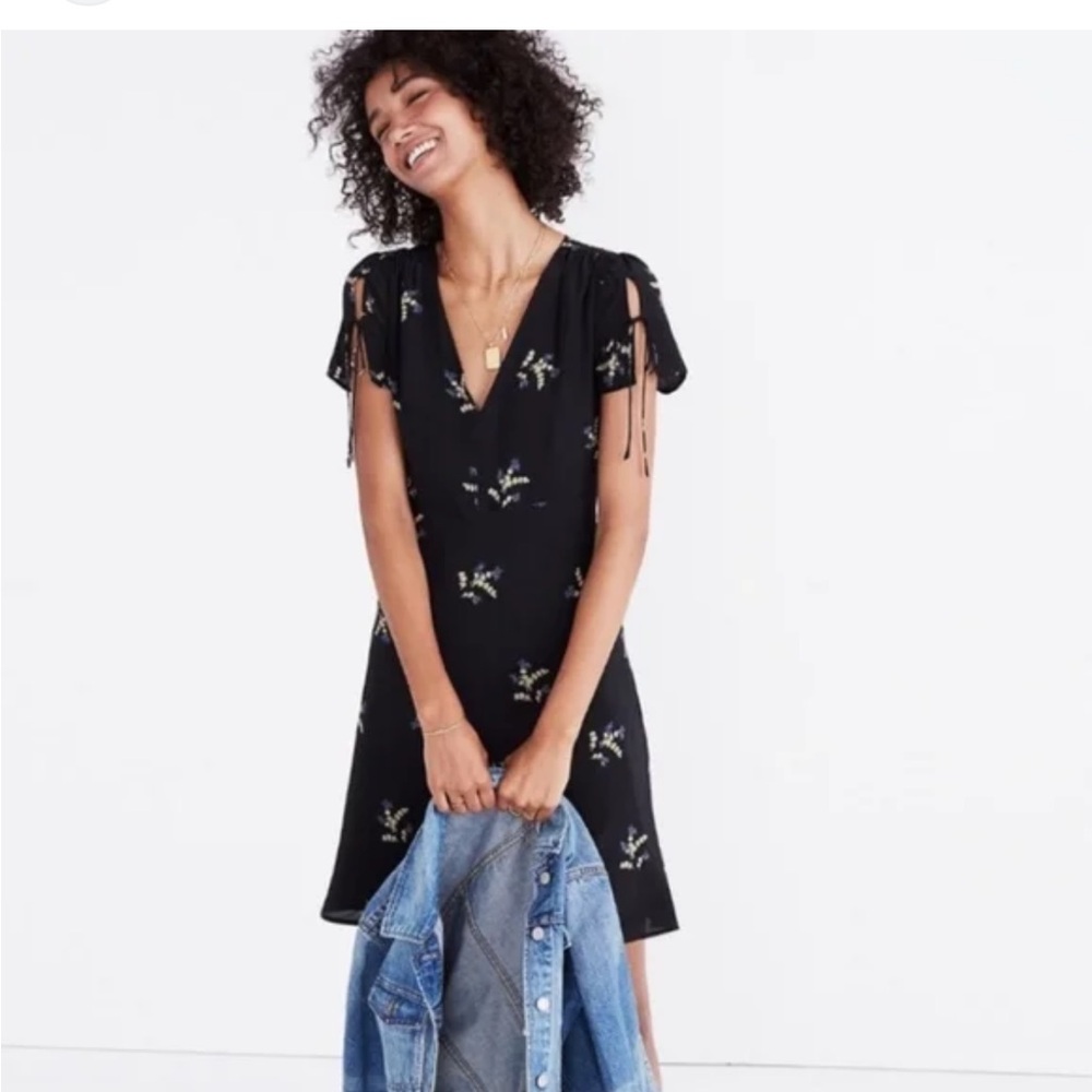 SOLD Madewell Silk Poppy Dress in Wild Botanic